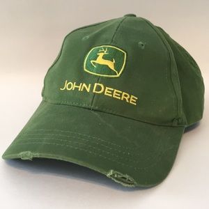 Vintage John Deere green trucker hat